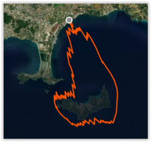 Parcours Kitesurf Twin Tip du Tour de Porquerolles